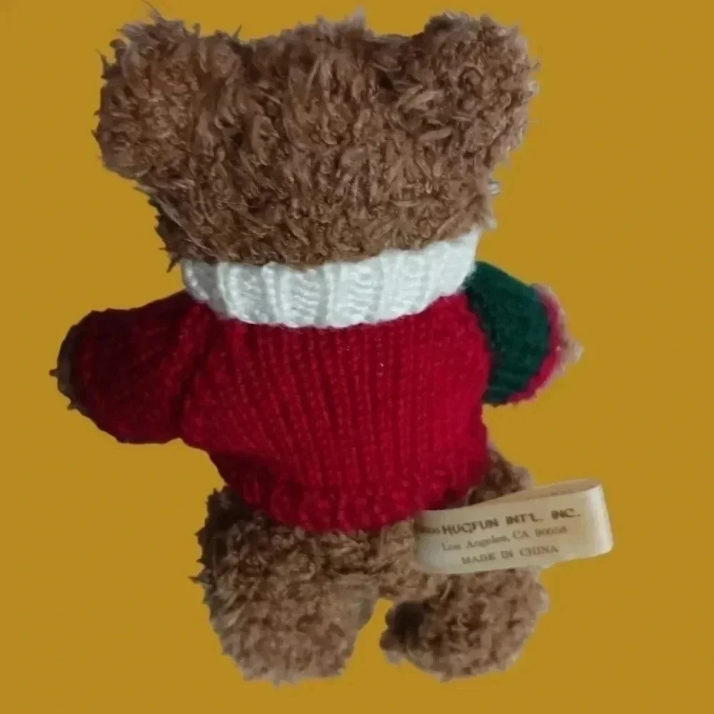 Hugfun int'l inc vtg lot of 5 jointed sweater teddy bears